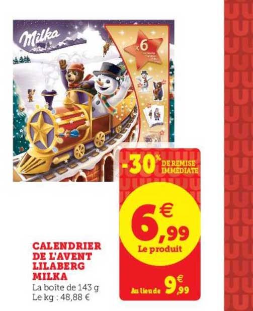 calendrier de l'avent lilaberg milka