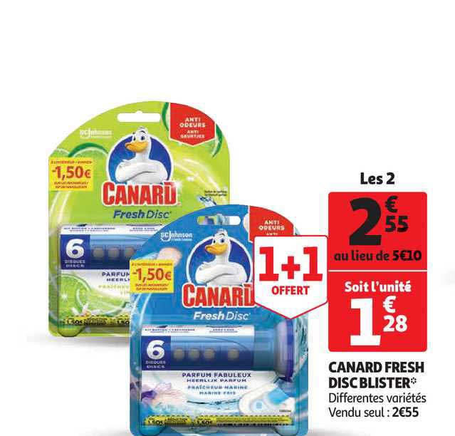 canard fresh disc blister 1+1 offert