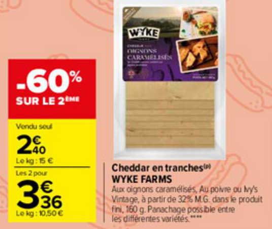 cheddar en tranches wyke farms