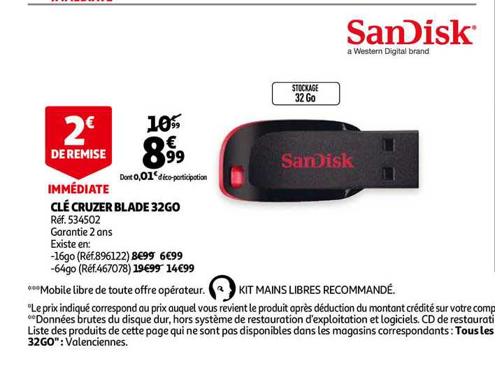 clé cruzer blade 32 go