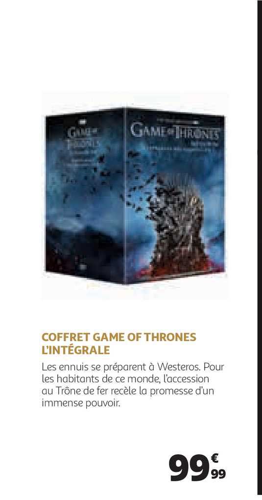 coffret game of thrones l'intégrale