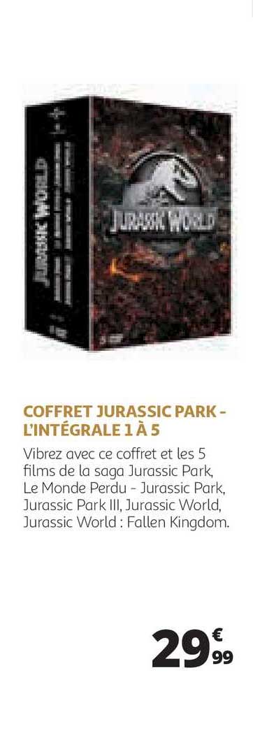 coffret jurassic park - l'intégrale 1 à 5