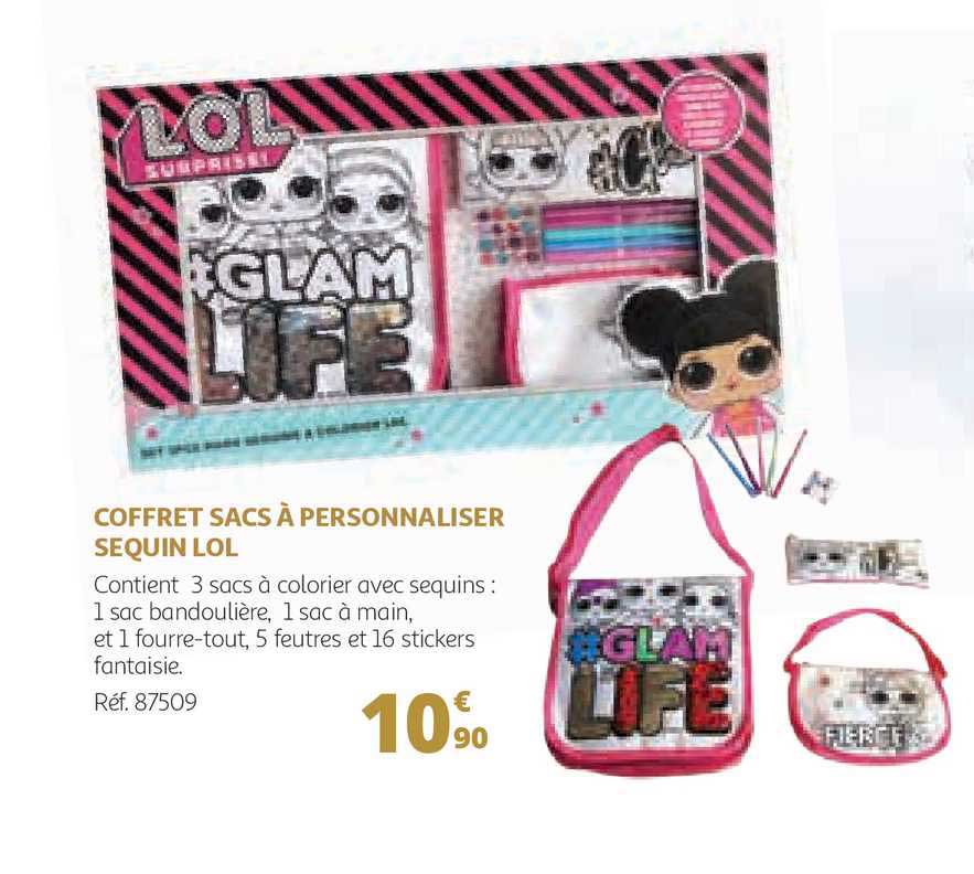 Coffret Sacs à Personnaliser Sequin Lol