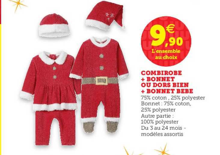 combirobe + bonnet ou dors bien + bonnet bébé