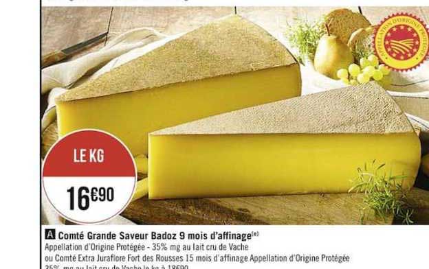 comté grande saveur badoz 9 mois d'affinage