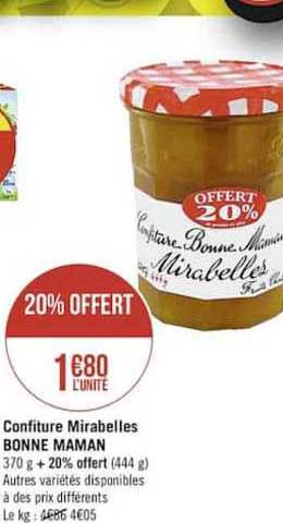 confiture mirabelles bonne maman