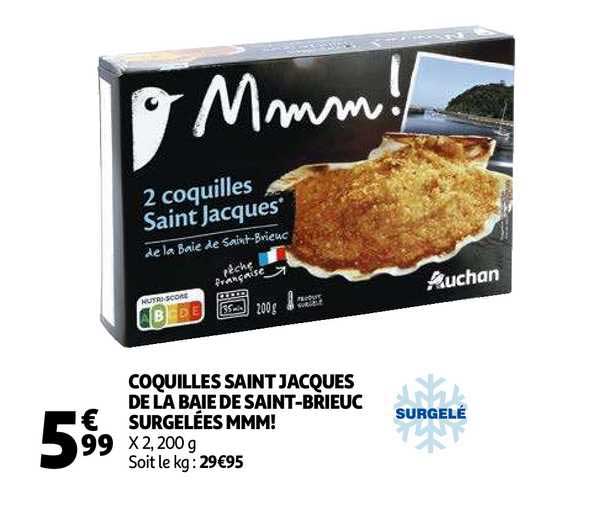 coquilles saint jacques de la baie de saint brieuc surgelées mmm!