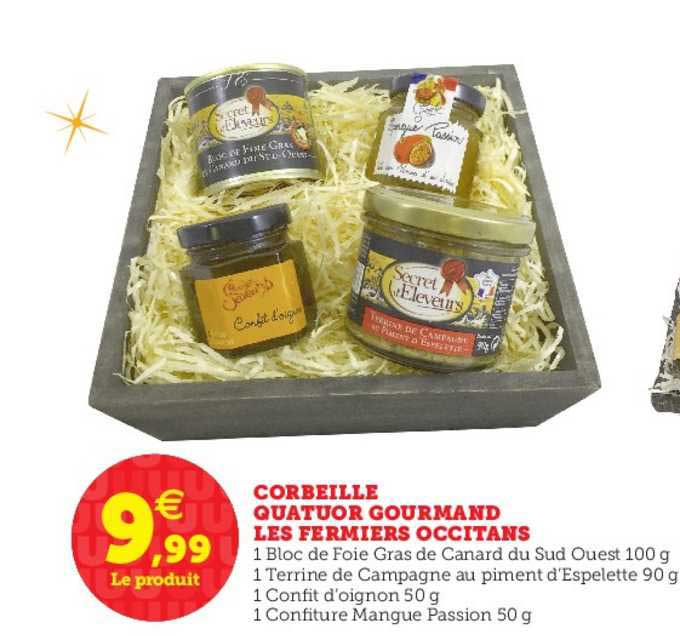 corbeille quatuor gourmand les fermiers occitans