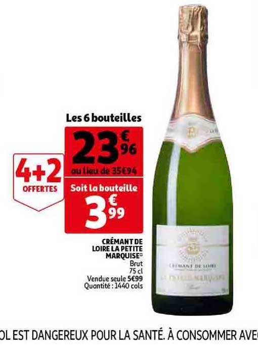 crémant de loire la petite marquise 4+2 offertes