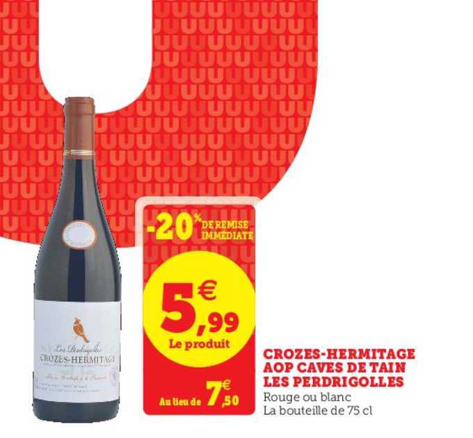 crozes-hermitage aop caves de tain les perdrigolles