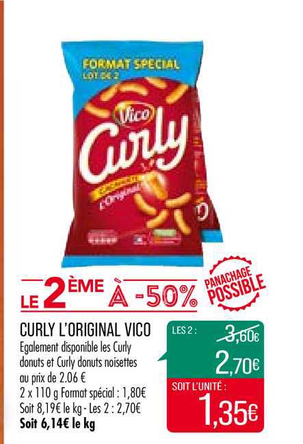 Curly L'original Vico Le 2ème à -50%