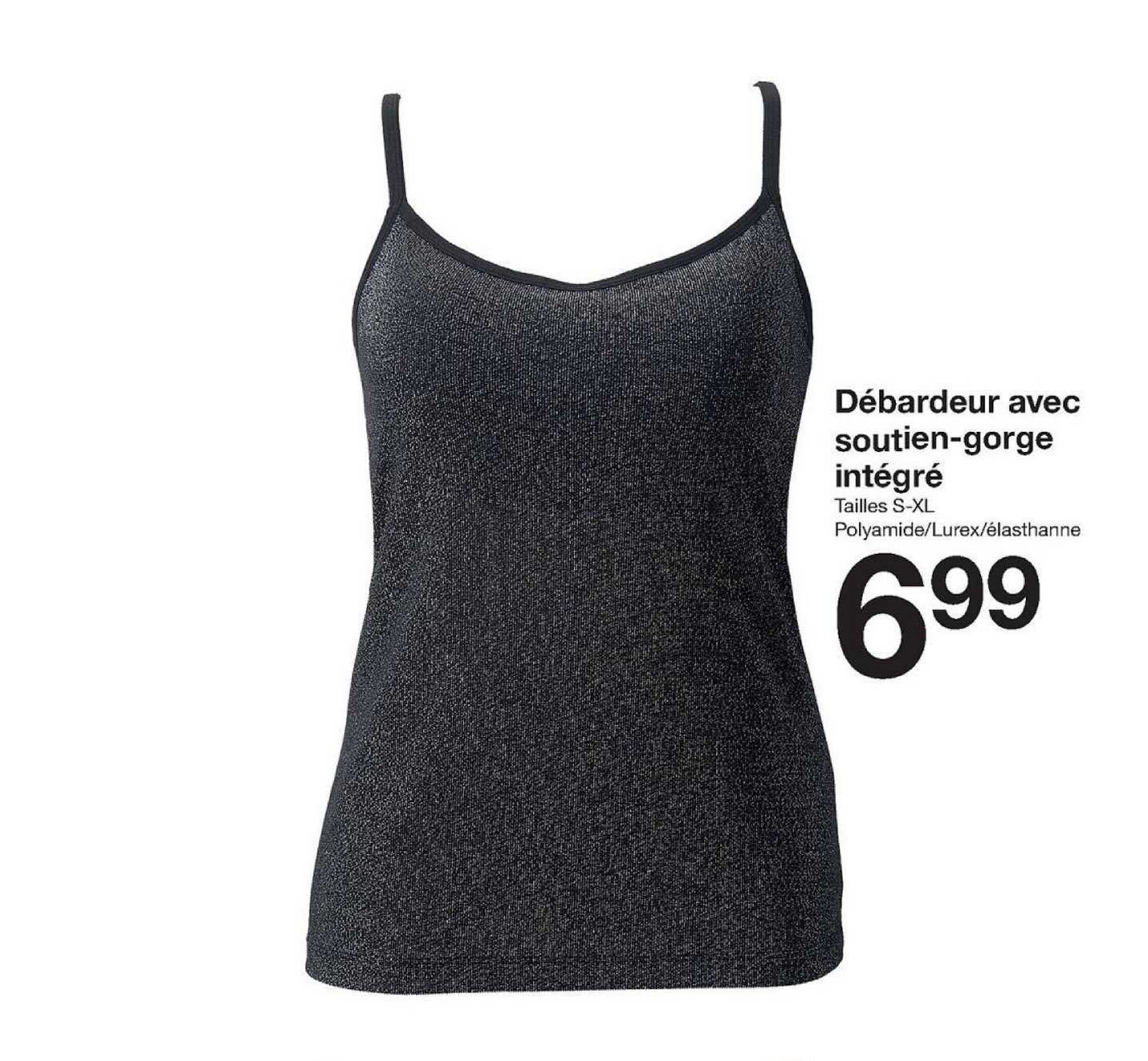 débardeur avec soutien gorge intégré