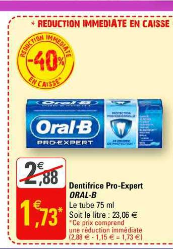 dentifrice pro expert oral b