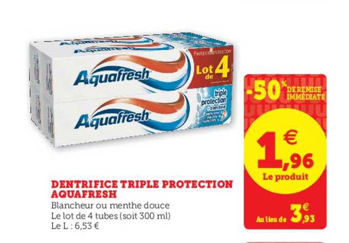 Dentifrice Triple Protection Aquafresh