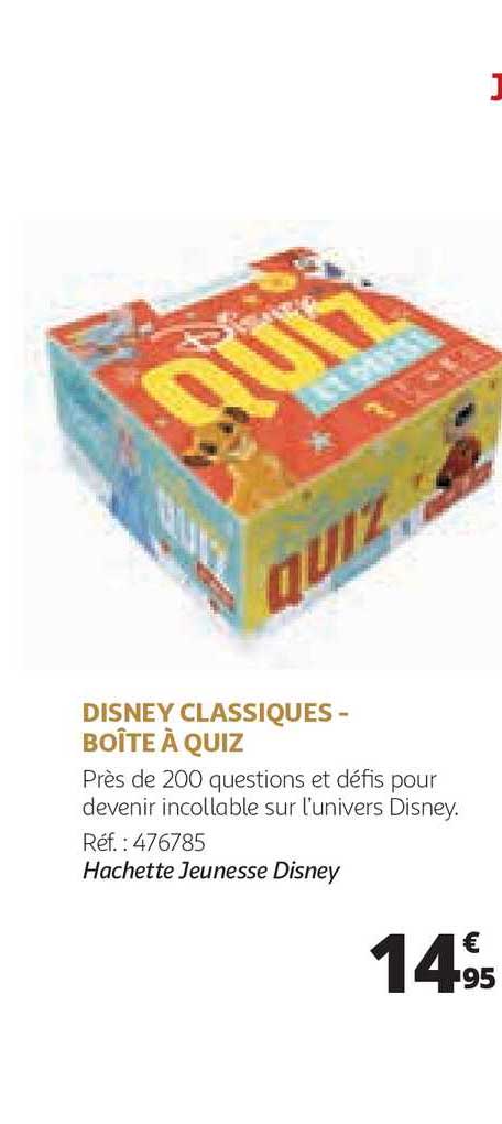 disney classiques boîte à quiz