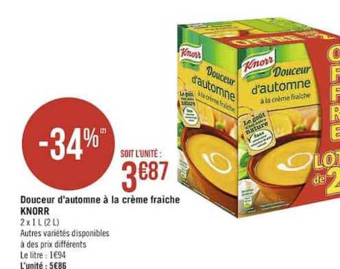 douceur d'automne à la crème fraiche knorr