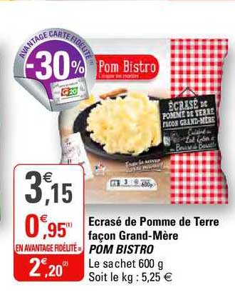 écrasé de pomme de terre façon grand mère pom bistro