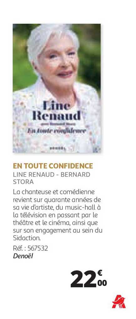 en toute confidence line renaud, bernard stora