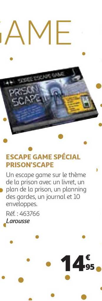 escape game spécial prison'scape