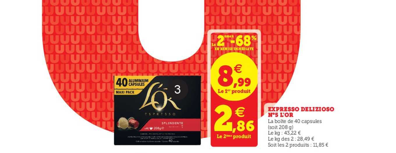 expresso delizioso n° 5 l'or