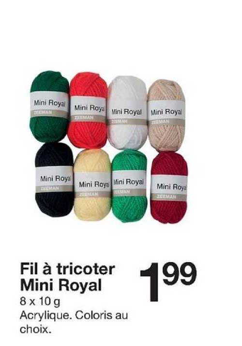 fil à tricoter mini royal