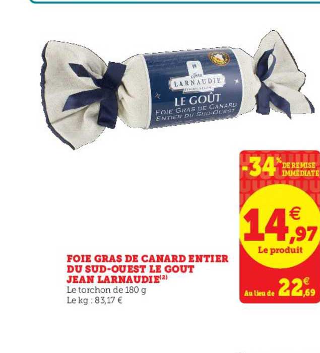 foie gras de canard entier du sud-ouest le gout jean larnaudie