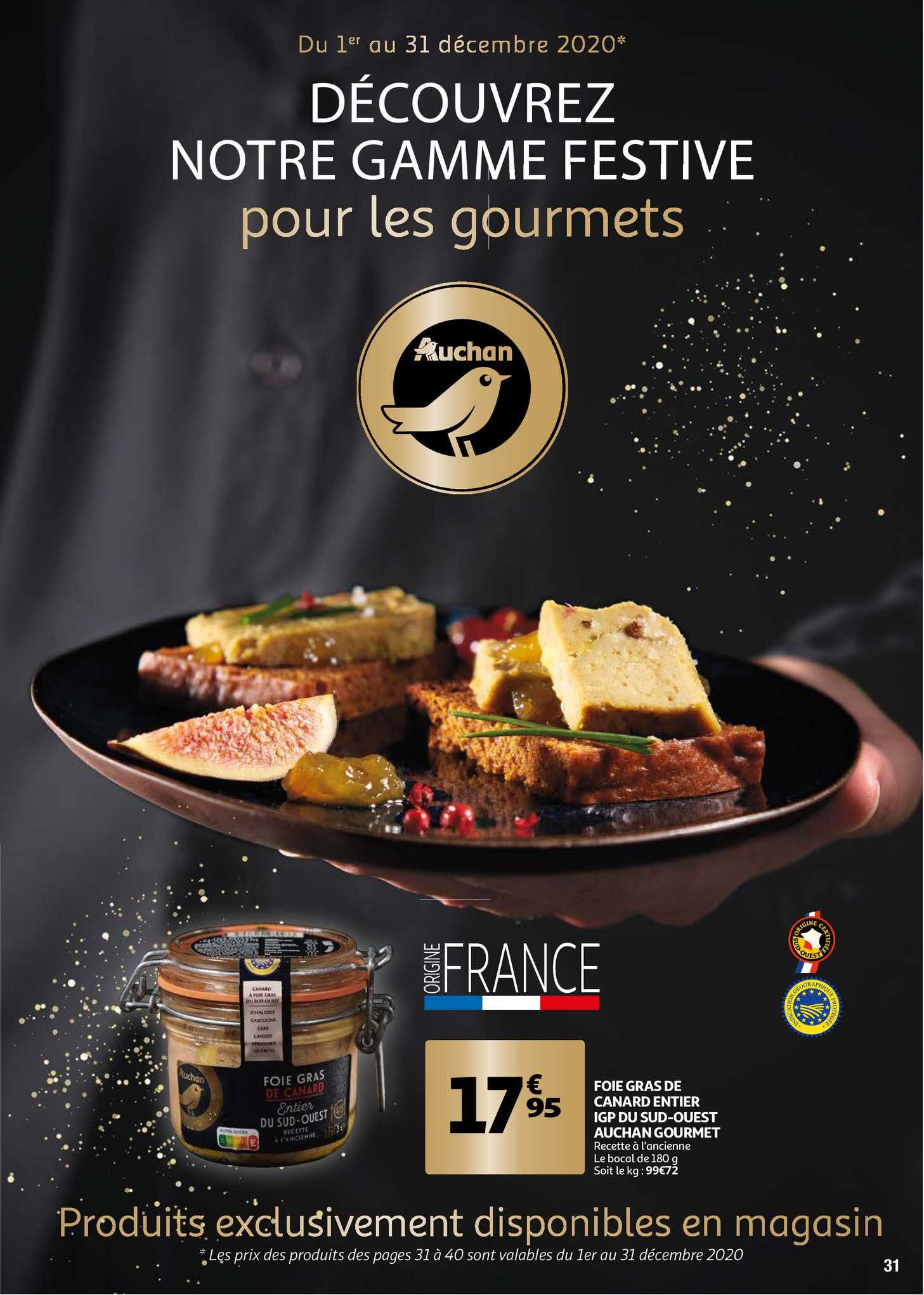 foie gras de canard entier igp du sud ouest auchan gourmet