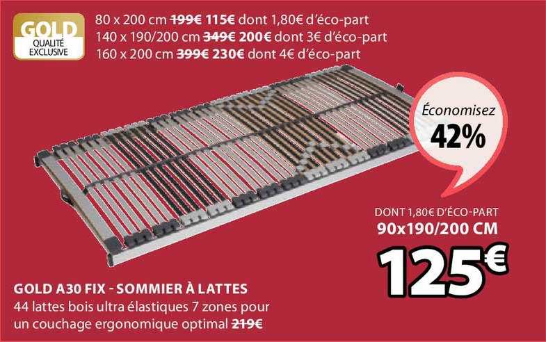 gold a30 fix sommiers à lattes
