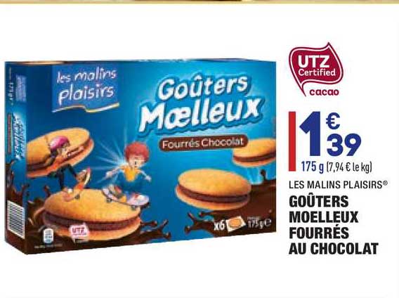 goûters moelleux fourrés au chocolat les malins plaisirs