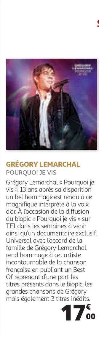 grégory lemarchal pourquoi je vis