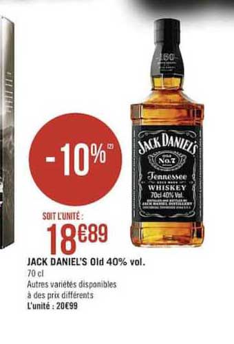 jack daniel's old 40% vol