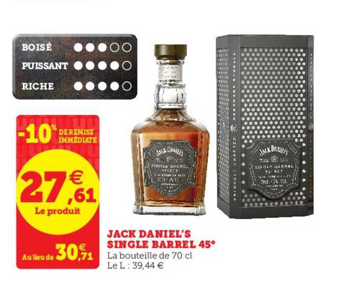 jack daniel's single barrel 45°