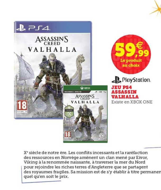 jeu ps4 assassin valhalla