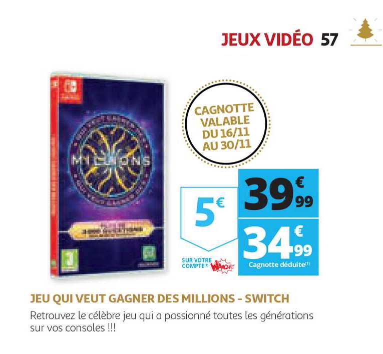 jeu qui veut gagner des millions - switch