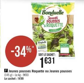 jeunes pousses roquette ou jeunes pousses