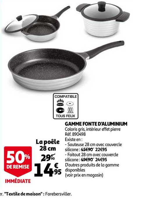 la poêle 28 cm gamme fonte d'aluminium