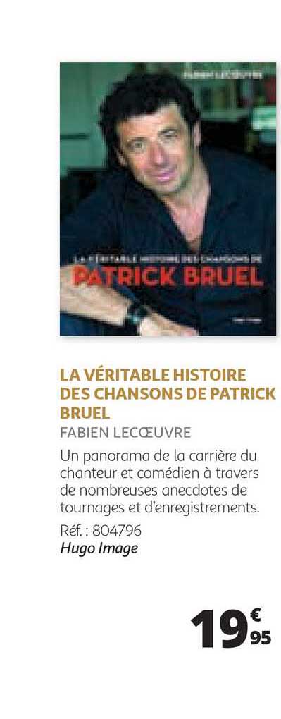 la véritable histoire des chansons de patrick bruel fabien lecoeuvre