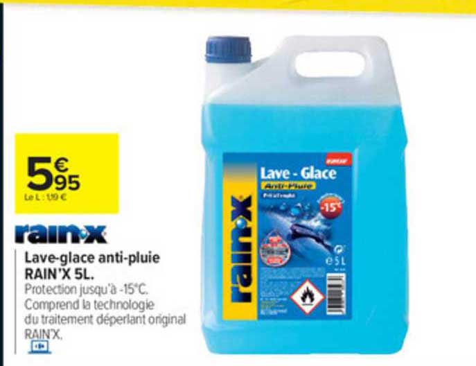 lave glace anti pluie rain'x 5l
