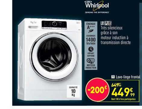 lave-linge frontal whirlpool
