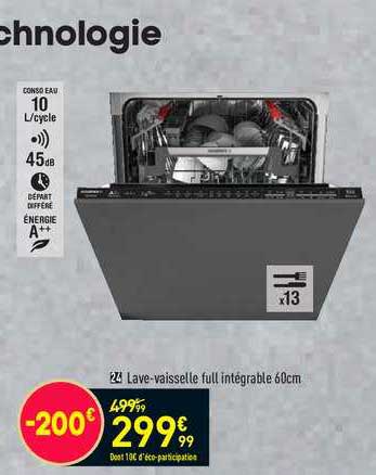 lave-vaisselle full intégrable 60 cm