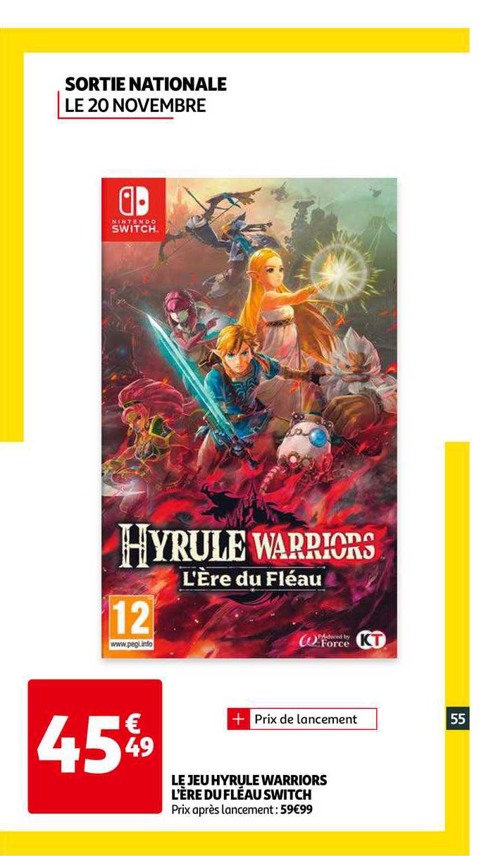 le jeu hyrule warriors l'ère du fléau switch