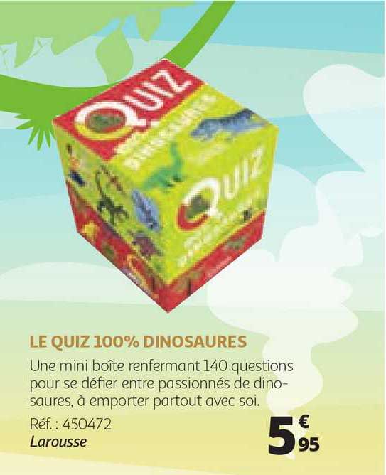 le quiz 100% dinosaures
