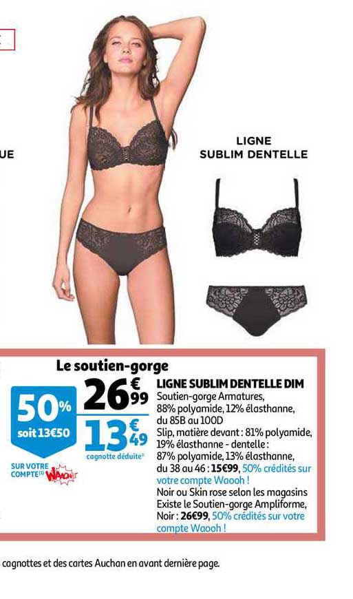 le soutien-gorge ligne sublim dentelle dim