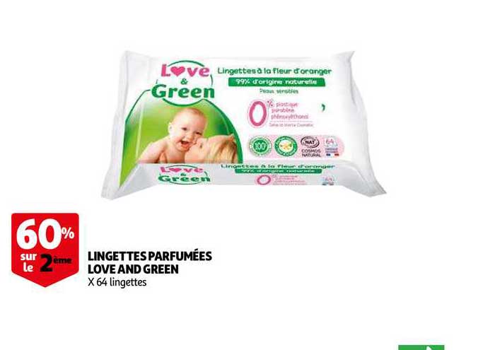 lingettes parfumées love and green