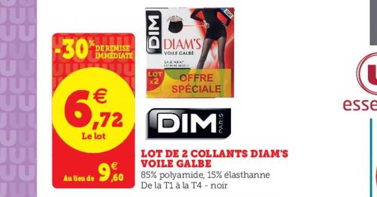 lot de 2 collants diam's voile galbe
