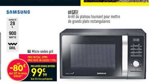 micro ondes gril samsung