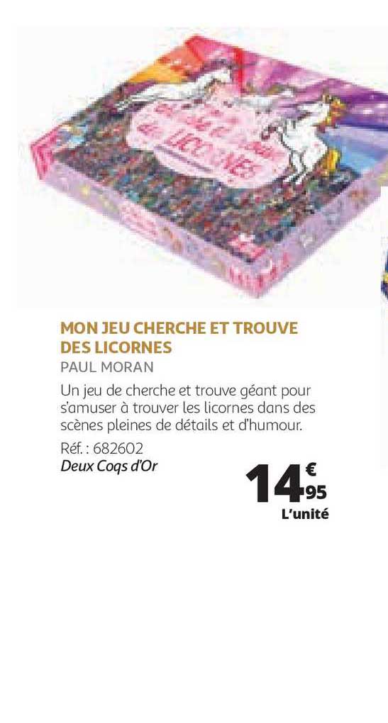 mon jeu cherche et trouve des licorne