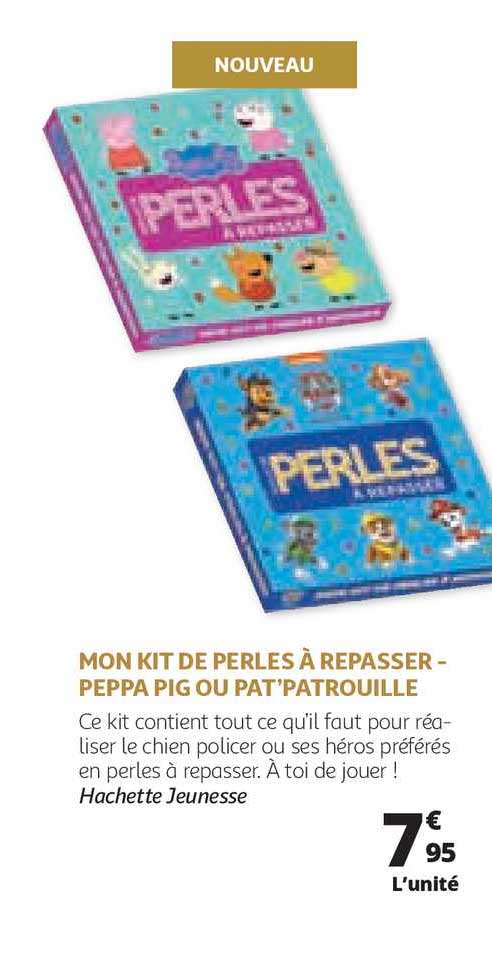 mon kit de perles à repasser - peppa pig ou pat'patrouille