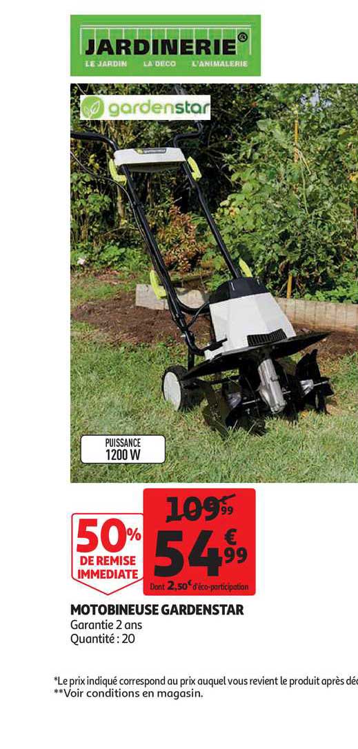 Motobineuse Gardenstar 50% De Remise Immédiate
