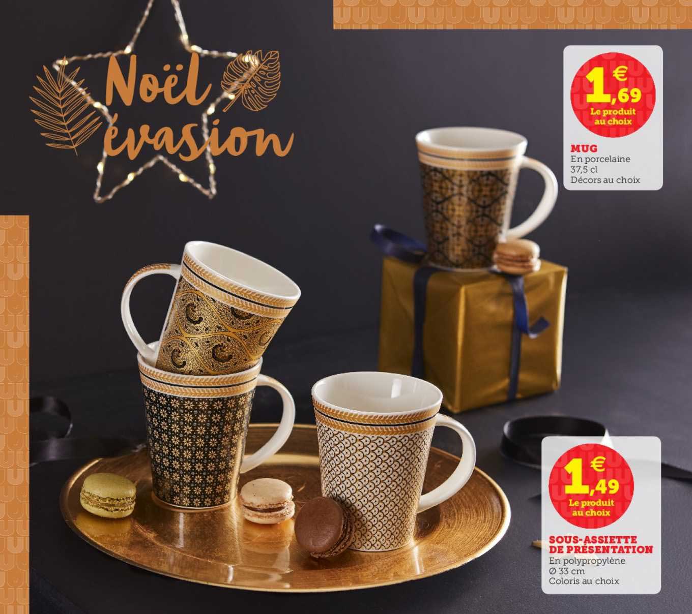 mug, sous-assiette de présentation